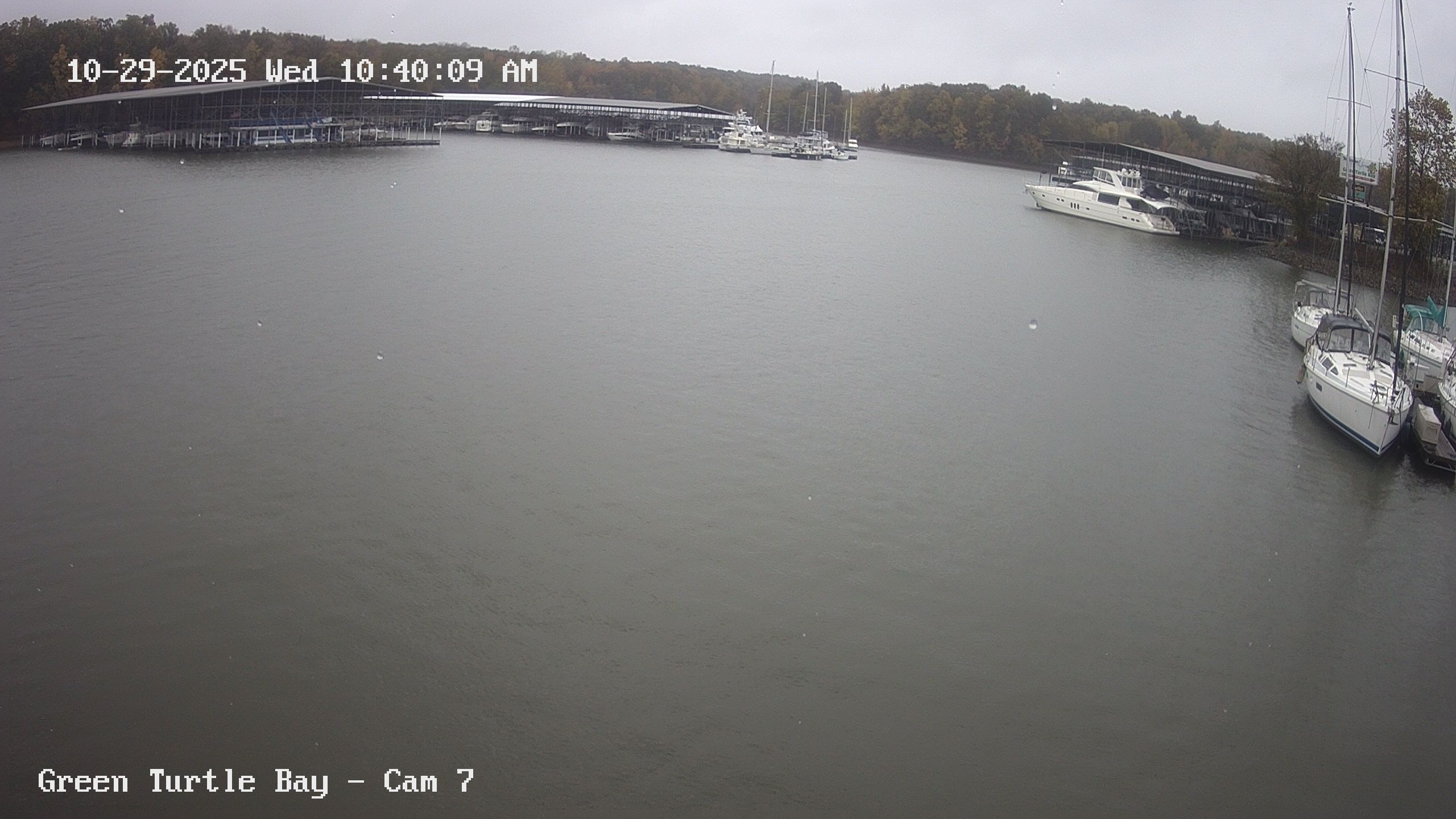 green turtle bay webcam image of docks and boats